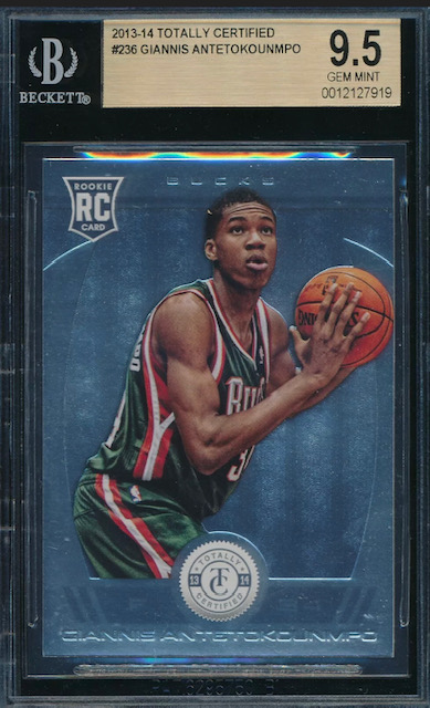 Giannis Antetokounmpo Totally Certified Rookie Card
