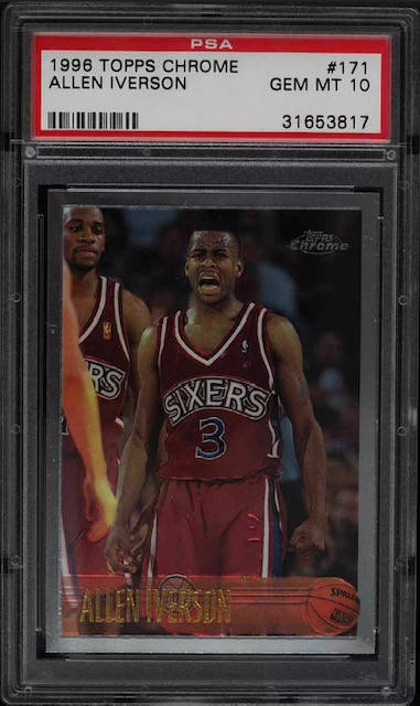 Allen Iverson Topps Chrome Rookie Card