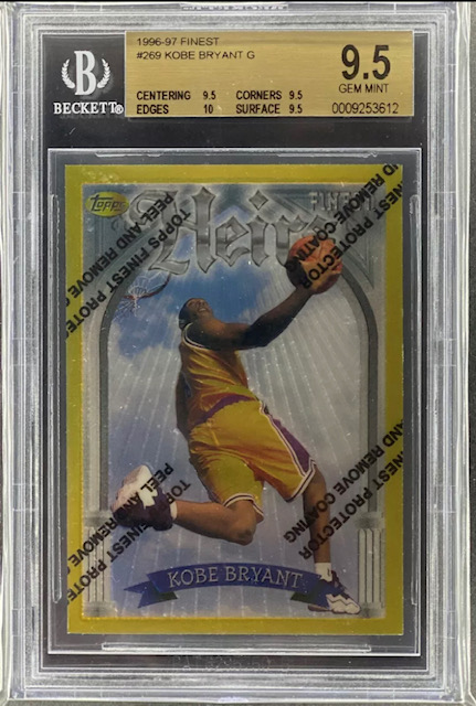 1996 Kobe Bryant Topps Finest Gold Rookie Card