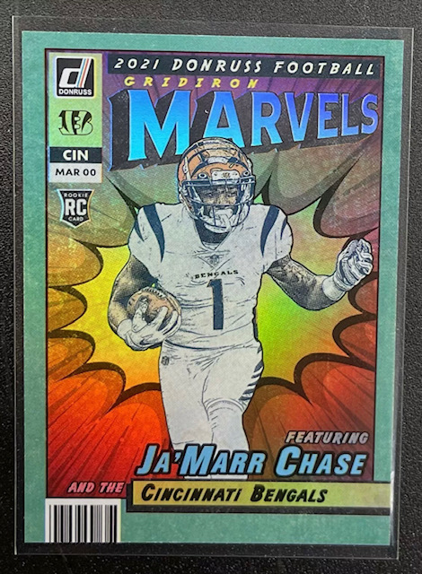 2021 Donruss Gridiron Marvels Ja'Marr Chase Rookie Card