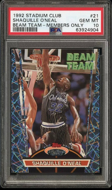 1992-93 Shaq Beam Team Members Only Rookie Card