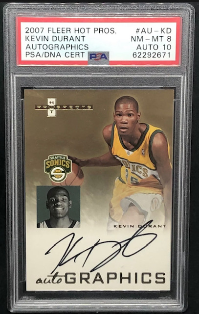 2007-08 Kevin Durant Fleer Hot Prospects Autographics Rookie Card