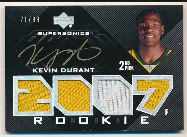2007-08 Kevin Durant Upper Deck Black Auto Rookie Card