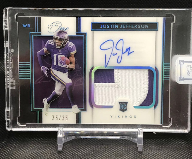 2020 Justin Jefferson Panini One Shadowbox