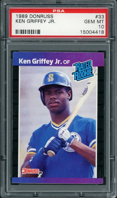 1989 Ken Griffey Jr Donruss Rated Rookie Card