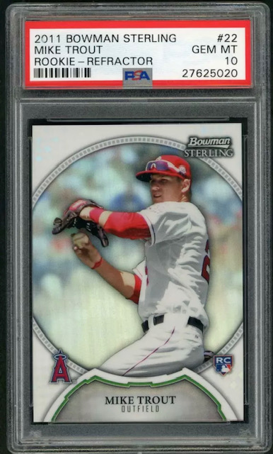Photo of 2011 Mike Trout Bowman Sterling Rookie Card
