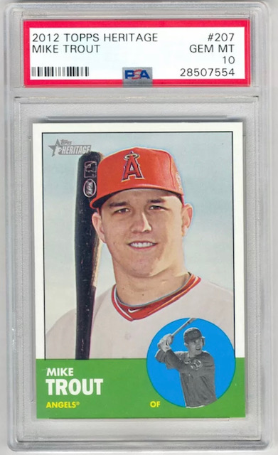 Photo of 2012 Mike Trout Topps Heritage Rookie Card