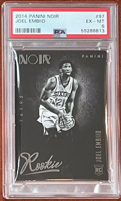 Photo of 2014-15 Joel Embiid Noir Black and White Rookie Card