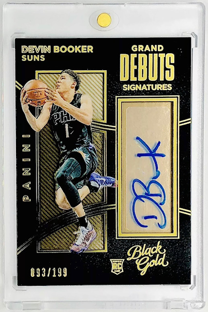Photo of 2015-15 Devin Booker Black Gold Debuts Signatures Rookie Card