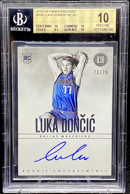 Photo of 2018-19 Luka Doncic Panini Encased Auto Rookie Card