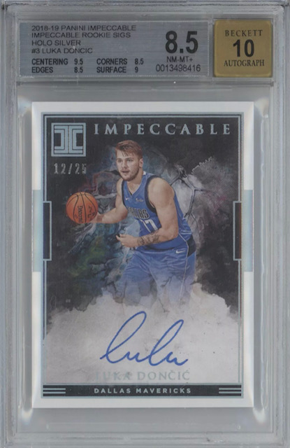 Photo of 2018 Luka Doncic Impeccable Rookie Signatures Rookie Card