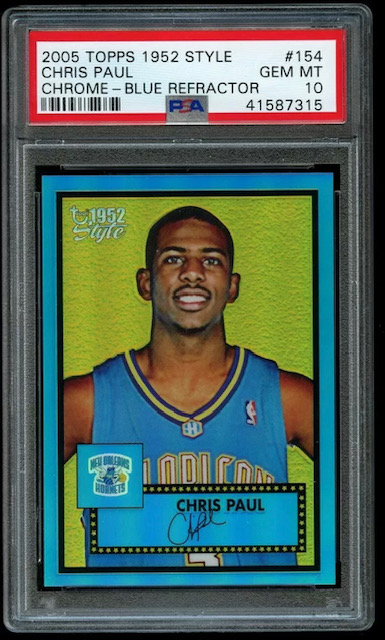Photo of 2005 Chris Paul Topps Style 1952 Chrome Blue Refractor Rookie Card