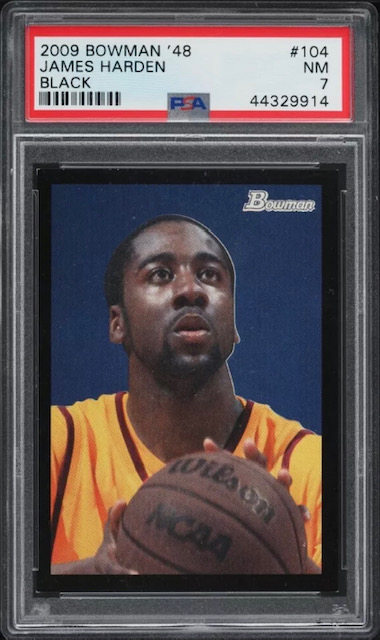 Photo of 2009 James Harden Bownman '48 Black Rookie Card