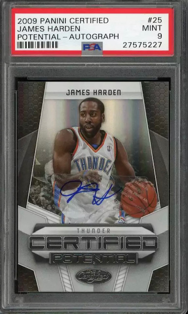 Photo of 2009 James Harden Panini Certified Potential Auto Rookie Card