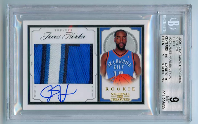 Photo of 2009 James Harden National Treasures RPA Rookie Card