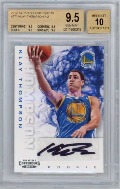 Photo of 2012 Klay Thompson Panini Contenders Rookie Card
