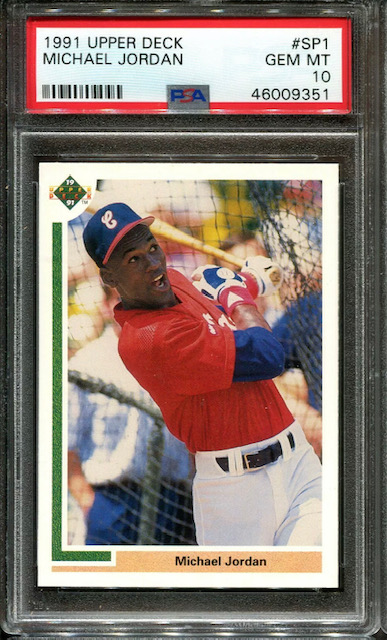 Photo of 1991 Michael Jordan Upper Deck Baseball Card