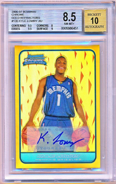 Photo of 2006 Kyle Lowry Bowman Chrome Gold Rookie Card