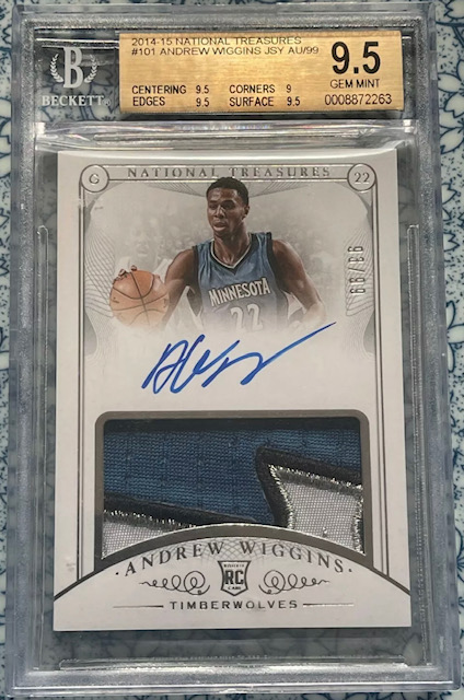 Photo of 2014 Andrew Wiggins National Treasures RPA Rookie Card