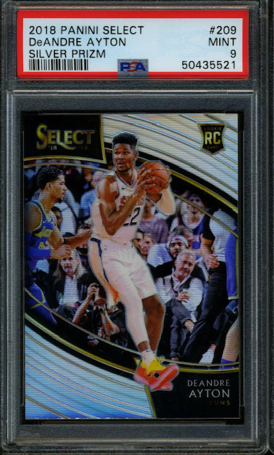 Photo of 2018 Deandre Ayton Select Courtside Silver Rookie Card