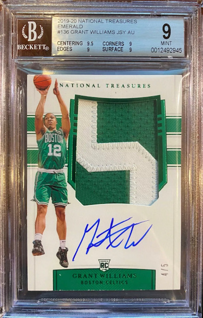 Photo of 2019 Grant Williams National Treasures RPA Rookie Card