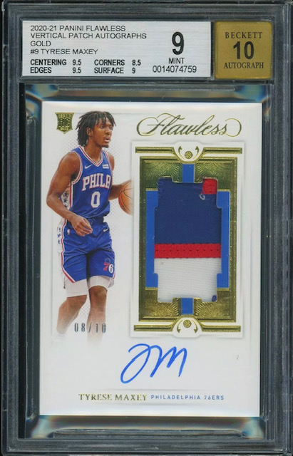 Photo of 2020 Tyrese Maxey Panini Flawless RPA Rookie Card