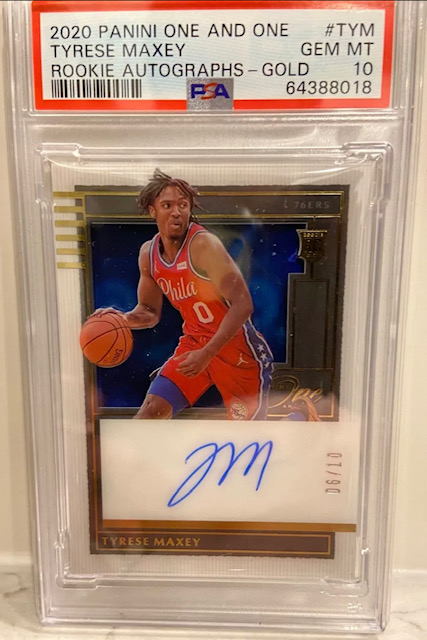 Photo of 2020 Tyrese Maxey One and One Gold Rookie Card