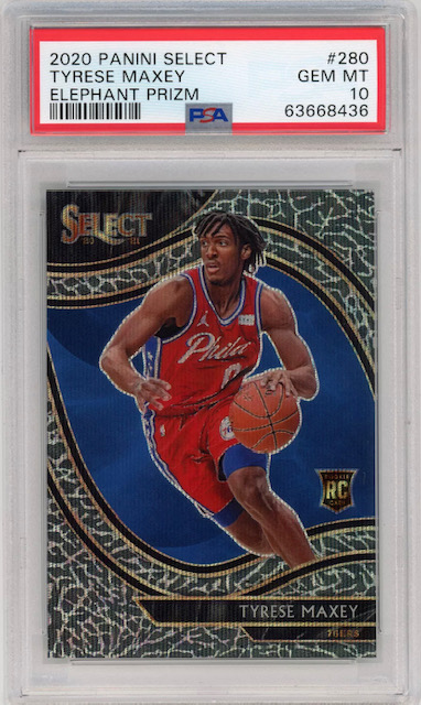 Photo of 2020 Tyrese Maxey Select Courtside Elephant Rookie Card
