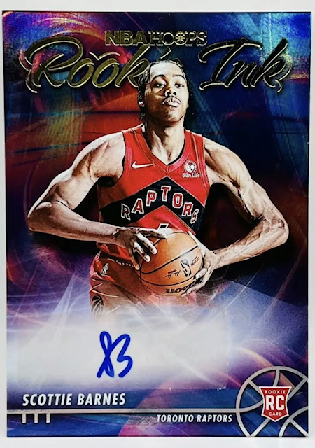 Photo of 2021 Scottie Barnes NBA Hoops Rookie Ink Rookie Card