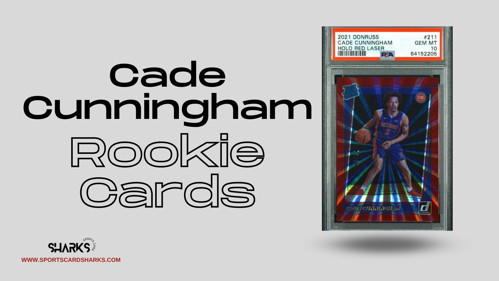 Featured image for the Best Cade Cunningham Rookie Cards blog post on Sports Card Sharks