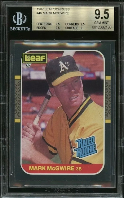 Photo of 1987 Mark McGwire Leaf Rookie Card