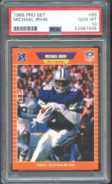 Photo of 1989 Michael Irvin Pro Set Rookie Card