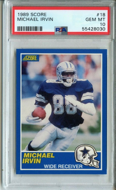 Photo of 1989 Michael Irvin Score Rookie Card