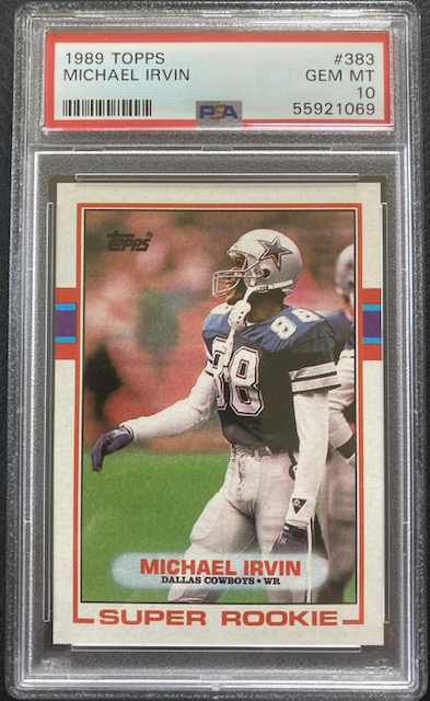 Photo of 1989 Michael Irvin Topps Rookie Card