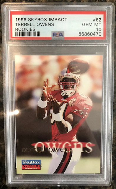 Photo of 1996 Terrell Owens Skybox Impact Rookie Card