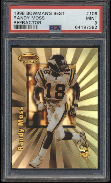 Photo of 1998 Randy Moss Bowman's Best Refractors Rookie Card