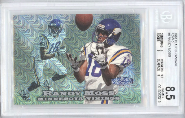 Photo of 1998 Randy Moss Flair Showcase Row 0 Rookie Card