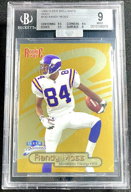 Photo of 1998 Randy Moss Fleer Brilliants Gold Rookie Card