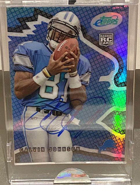 Photo of 2007 Calvin Johnson eTopps Refractor Auto Rookie Card