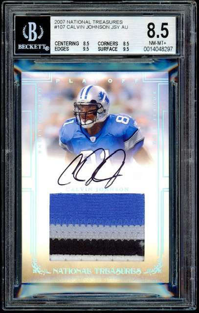 Photo of 2007 Calvin Johnson National Treasures RPA Rookie Card