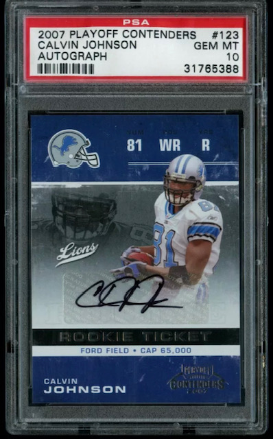 Photo of 2007 Calvin Johnson Playoff Contenders Auto Rookie Card