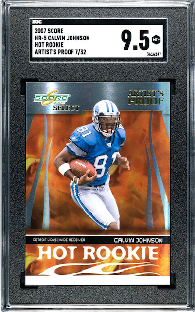 Photo of 2007 Calvin Johnson Score Hot Rookie Artist Proof Rookie Card