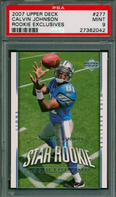 Photo of 2007 Calvin Johnson Upper Deck Rookie Exclusives Rookie Card