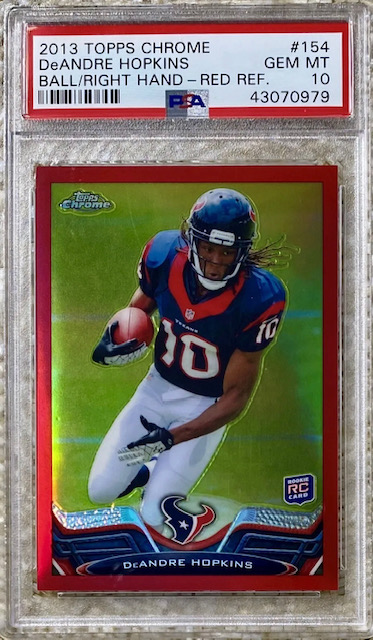 Photo of 2013 DeAndre Hopkins Topps Chrome Red Refractor Rookie Card