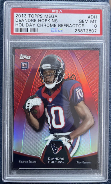 Photo of 2013 DeAndre Hopkins Topps Mega Holiday Chrome Refractor Rookie Card