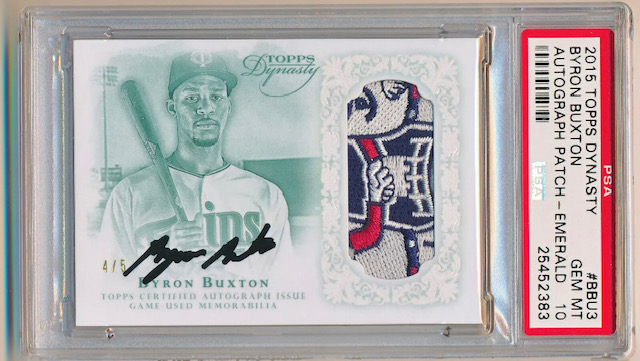 Photo of the 2015 Byron Buxton Topps Dynasty Rookie Card