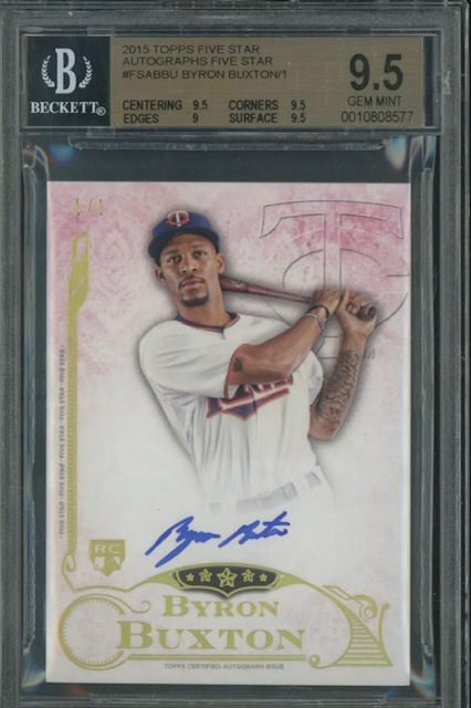Photo of 2015 Byron Buxton Topps Five Star Rookie Card