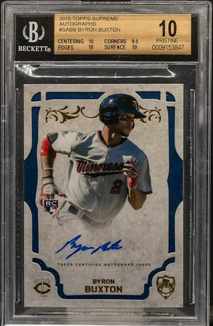 Photo of the 2015 Byron Buxton Topps Supreme Rookie Card