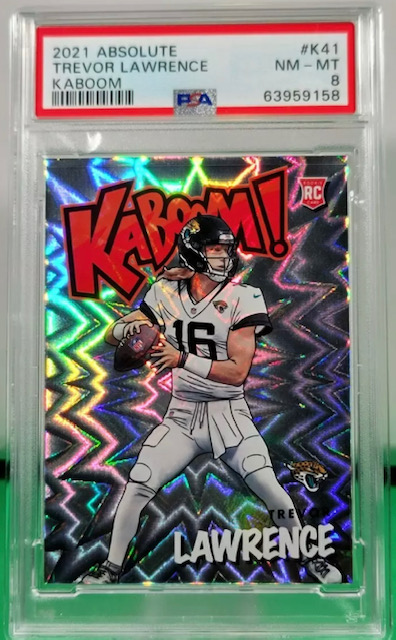 Photo of 2021 Trevor Lawrence Absolute Kaboom Rookie Card