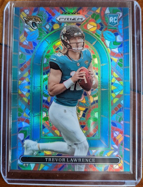 Photo of 2021 Trevor Lawrence Prizm Stained Glass Rookie Card